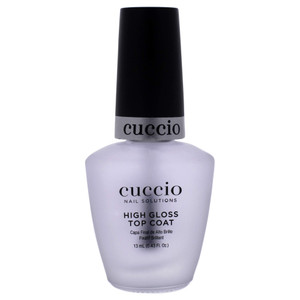 Cuccio Colour High Gloss Nail Top Coat - Developed With UV Absorbers To Help Protect The Nail Colour - Flexible Chip Resistant Protective Coating - E