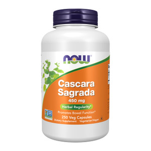 NOW Foods Supplements, Cascara Sagrada (Rhamnus purshiana) 450 mg, Herbal Regularity*, 250 Veg Capsules