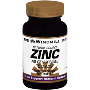 ZINC TAB GLUCONATE 50 MG WMILL Size: 100