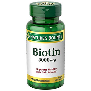 Nature's Bounty Biotin 5,000 mcg Caps, 72 ct