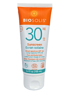 Biosolis Sun Milk SPF 30 - Organic Sunscreen Protects Your Families Skin - No White Marks - Water Resistant - Mineral-Based Filters - Suitable for al