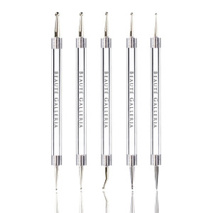 Beaute Galleria 5 Piece (10sizes) 2-Way Dotting Pens Nail Art Design Marbleizing Dotting Swirling Manicure Tools Mandala Art Painting Stylus