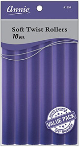 Annie Soft Twist Rollers, Purple, 7 Inch, 10 Count