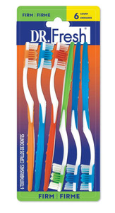 Dr. Fresh 6 Pack Firm Toothbrushes