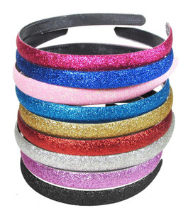 lasenersm 9 Pieces Women Mixed Color Glitter Headband Headwear Hairband or Hair Hoop
