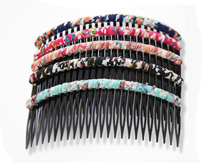 5Pcs Floral Pattern Hair Side Combs Pin Clip Headdress with Teeth for Lady Women Girls, Color Random