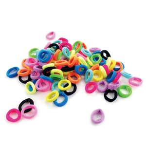 CYWLIFE Hair Bands Elastics Ties for Baby Girls, 100 PCS 10 Colors, No Crease Ponytail Holders, Tiny Soft Rubber Bands for Kids Women Men, 7MM Small