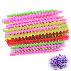 Coobar 35Pcs Plastic Barber Hairdressing Spiral Hair Perm Rod Salon Tool Durable