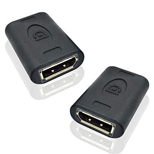 Poyiccot Displayport to Displayport Coupler, 2-Pack 4K DP to DP Female to Female Coupler Extender Extension Adapter, Black