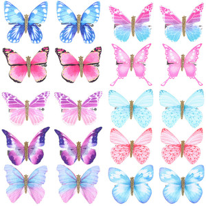 LOCOLO 20Pcs Hair Clips Butterfly Hair Clips Butterfly Snap Clips Barrettes for Toddlers Baby Girl and Women