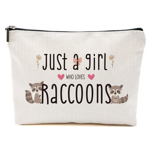 Raccoon Makeup Bag Raccoon Gifts for Women Raccoon Lovers Cute Raccoon Stuff Merch Animal Lover Breeder Funny Birthday Christmas Gift for Girls Siste