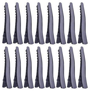 100pcs 45mm Black Alligator Hair Clips Metal Duckbill Hairpins Professional Non-slip Single Prong Curl Clips Teeth Bows Hairclips Hairdressing Salon