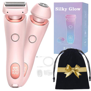 Silky Glow Shaver Trimmer for Women,Darmave Shaver, Livora Electric Shaver for Women, 2-in-1 Silk Glide Pro Shavers Razors for Woman, Dusk Razor Rech