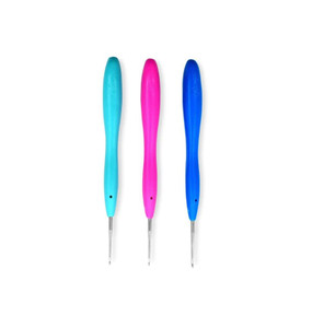 Colortrak Hair Highlighting Needles, Precision Metal Needles with Soft Contour Gel Handles, Reduces Hand Fatigue, Sizes: 1.0 Teal, 1.25 Fuchsia, 1.5