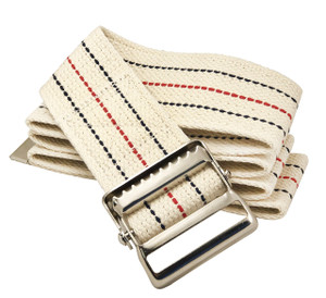 Essential Medical Supply Cotton Blend Walking Gait and Standing Belt - Secure Metal Buckle, 72 Inch Length - Perfect for Elderly and Patients Requiri