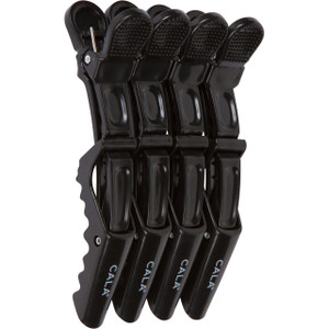 Cala Black croc hair clips 4 count, 4 Count