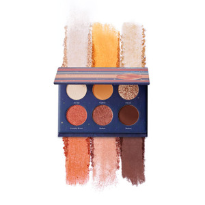 READY TO SHINE Pocket-Sized Small Eyeshadow Palette with 6 Highly Pigmented Matte, Frost, and Shimmer, Saturn Voyage Mini Travel Eyeshadow Palette