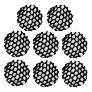 Minkissy 8pcs Women Knit Mesh Bun Cover Snood Hair Net Ballet Dance Skating hair Accessories Black