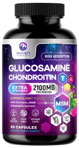 Glucosamine Chondroitin & MSM 2100mg - 3x Strength Joint Support Supplement for Mobility & Comfort - Glucosamine Complex with Turmeric, Boswellia, Br