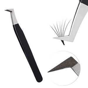 My Lash Tools Fiber Tip Lash Tweezers for Eyelash Extensions Pro Tweezer for Volume Lashes Japanese Stainless Steel Mink Lashes Fan Making Mega Volum