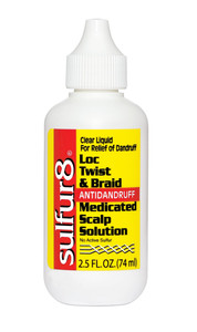 Sulfur8 Loc Twist & Braid Medicated Scalp Solution 2.5 oz  Helps Control Dandruff Flakes, Itchy Scalp Relief & Moisturizing Scalp Treatment for Locs