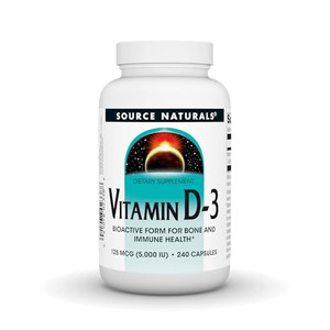 Source Naturals Vitamin D-3 5000 iu Supports Bone & Immune Health - 240 Capsules