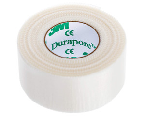 3M Durapore Surgical Tape 1/2"X10Yard Roll Silk Hypoallergenic - Pack of 12 Rolls - Model 1538-0