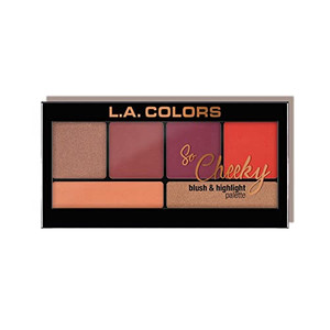 L.A. COLORS So Cheeky Blush and Highlight Palette, Hot and Spicy C30464