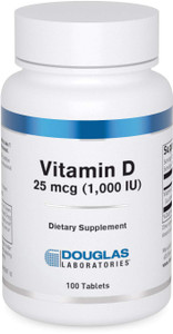 Douglas Laboratories Vitamin D 25 mcg (1,000 IU) - D3 Vitamin - For Immune Support, Bone Health & Tooth Health* - D Vitamin as Cholecalciferol - 100