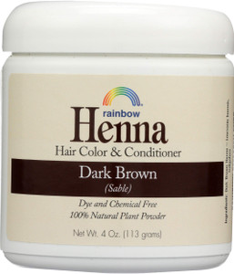 Rainbow Research Henna Hair Color and Conditioner, Dark Brown, 4 Ounce