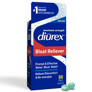 Diurex Ultra Re-Energizing Water Pills - Relieve Water Bloat - Feel Better & Less Heavy - 80 Count