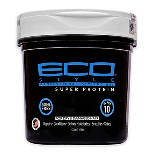 Eco Style Styling Gel Super Protein, Black, 16 Ounce