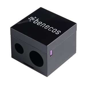 benecos - Double Sharpener for Cosmetic Pencils - with Integrated Cleaning Spatula
