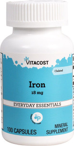 Vitacost Iron - 18 mg - 100 Capsules