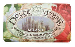 Dolce Vivere Milano Lily Of The Valley, Willow Tree & Oak Musk Fine Natural Soap Bar, 250 g