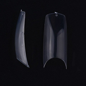 enForten 500pcs Natural Color Well Less Nail Tips Half Cover Acrylic UV Gel French False Nails 10 Sizes for Nail Salons and Home DIY Deco