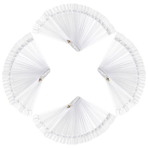 AHIER Nail Swatch Sticks, Swatch Sticks Nail Polish, Fan-shaped False Fake Nail Art Tips Sticks Polish Gel Salon Display Chart Practice Tool (200 Pac