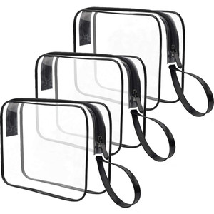 CGBE TSA Approved Toiletry Bag With Handle, Clear Toiletry Bag Quart Size Travel Bags For Toiletries Carry On Cosmetic Makeup Pouch For Men