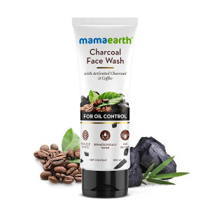 Mamaearth Activated Charcoal Face Wash for Oily Skin | Deep Cleansing & Purification with Coffee | Controls Excess Oil, Sebum & Unclog Pores | 3.38 F