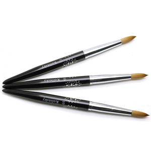 YINUOQI Size 12 Acrylic Nail Brush 100% Kolinsky Acrylic Brushes for Nails Round Shaped Nail Brush for Acrylic Powder (Size 12)