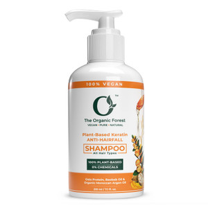 VEGAN Anti Hair Fall Shampoo | Plant Based Keratin & Organic Moroccan Argan Oil | for Dry | Thickening | Hair Loss for Men & Women | 6.8 fl. oz