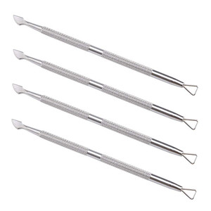 4 Pieces Nail Cuticle Pusher Stainless Steel Cuticle Pusher Triangle Cuticle Peeler Scraper Cuticle Pusher Gel Nail Polish Nail Art Cuticle Remover T