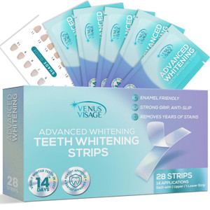 Venus Visage Teeth Whitening Strips (14 Pack) - 28 pcs White Strips for Teeth Whitening - Professional Formula - No Sensitivity - Mint Flavor