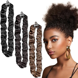 Babalet Adjustable Hair Tie Silk Satin Extra Length Hair Scrunchies No Slip Ouchless Hairband for Women-Stylish, Durable, Easy Use Hair Accessories f