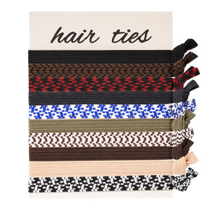 EasYoung 10-Pcs Knotted Wide Hair Ties for Men with Long, Curly, Thick or Dense Hair - Elastic No-Crease Coils for Buns