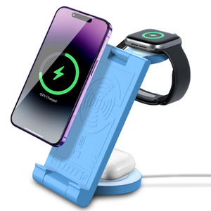 2024 Upgrated Wireless Charger: 3 in 1 Charger Stand Multiple Devices for Apple - iPhone 16 15 14 Pro Max 13 12 11 - Watch 10 9 8 7 6 5 4 3 2 SE and