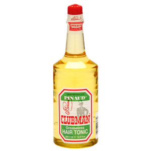 Clubman Pinaud Hair Tonic  Classic Greaseless Mens Grooming Hair Tonic for Men, Stimulates Scalp & Revitalizes Hair Without Grease, 12.5 fl oz