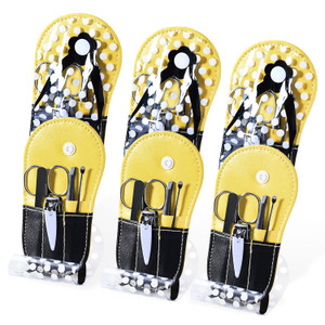 Spove Polka Dot Flip Flop Manicure Sets Manicure Kit Shape Personal Care pack of 6 Yellow