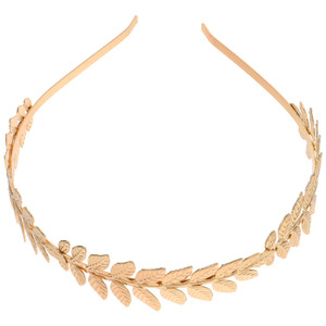 UEETEK Roman Goddess Headband Leaf Bridal Hairband Crown Gold