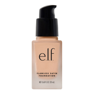e.l.f. Flawless Satin Foundation, Lightweight & Medium Coverage, Semi-Matte Finish, Vegan & Cruelty-Free, Suede, 0.68 Fl Oz (20mL)